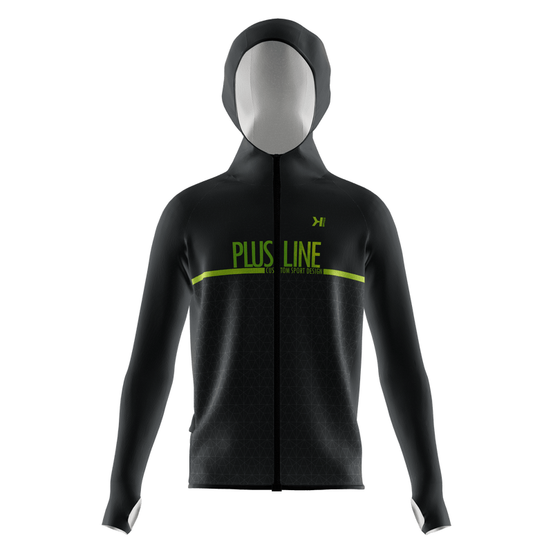 CHAQUETA CORTAVIENTOS IMPERMEABLE CON CAPUCHA PLUS LINE CUSTOM - BRK23