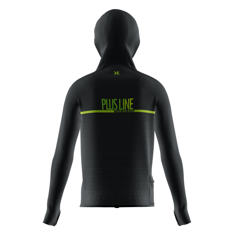 CHAQUETA CORTAVIENTOS IMPERMEABLE CON CAPUCHA PLUS LINE CUSTOM - BRK23
