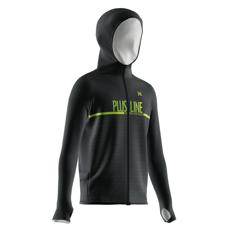 CHAQUETA CORTAVIENTOS IMPERMEABLE CON CAPUCHA PLUS LINE CUSTOM - BRK23